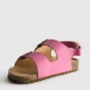 Sandały typu slingback z podwójnymi paskami z klamrami