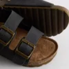 Sandały typu slingback z podwójnymi paskami z klamrami
