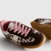 Sneakersy z gumową podeszwą w zwierzęcy wzór