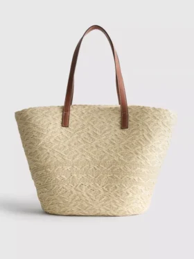 Słomkowa torba typu bucket