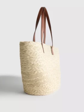 Słomkowa torba typu bucket