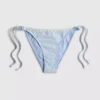 Spodenki bikini w kratkę z wykończeniem w kształcie stokrotek