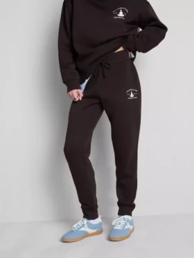 Spodnie Dresowe skinny z nadrukiem, z mieszanki bawełny