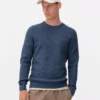 Sweter z prążkowanym dekoltem typu crew neck