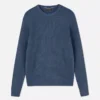 Sweter z prążkowanym dekoltem typu crew neck