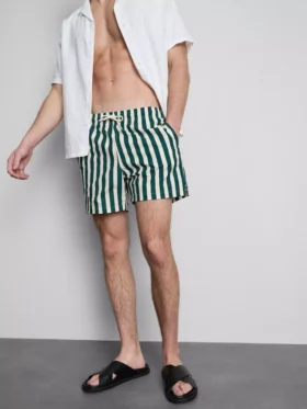 Szorty kąpielowe w paski w stylu leżaka