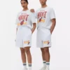 Szorty NBA Miami Heat ze sznurkiem w pasie