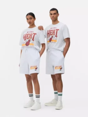 Szorty NBA Miami Heat ze sznurkiem w pasie