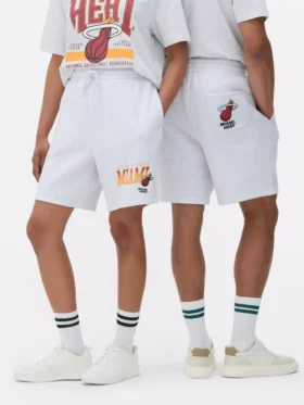 Szorty NBA Miami Heat ze sznurkiem w pasie