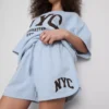 Szorty rekreacyjne z dużą zawartością bawełny w stylu NYC