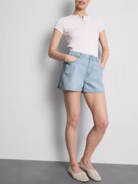 Szorty z bawełnianego denimu o kroju litery A
