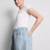 Szorty z bawełnianego denimu o kroju litery A