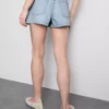 Szorty z bawełnianego denimu o kroju litery A