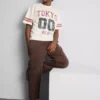 T-shirt z krótkim rękawem i postarzanym nadrukiem z Tokio