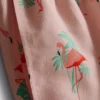 Teksturowane szorty pływackie z motywem flamingów