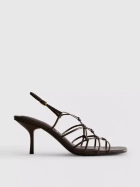 The Edit braided stiletto heeled sandals