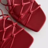The Edit braided stiletto heeled sandals