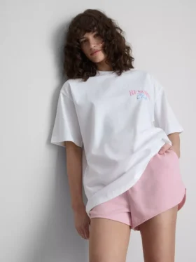 The Primark Scene | bawełniana koszulka oversize w stylu resortowym