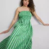 The Primark Scene | Marszczona sukienka midi z paskami w stylu bandeau