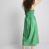 The Primark Scene | Marszczona sukienka midi z paskami w stylu bandeau