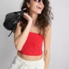 The Primark Scene | Top bandeau z dzianiny z dużą zawartością bawełny