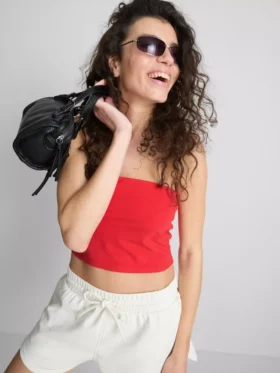 The Primark Scene | Top bandeau z dzianiny z dużą zawartością bawełny