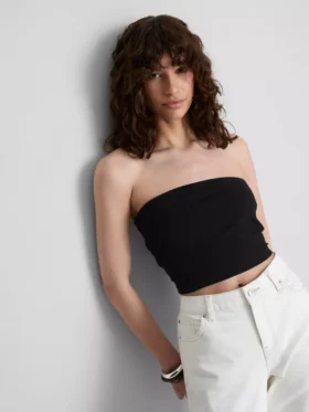 The Primark Scene | Top bandeau z dzianiny z dużą zawartością bawełny