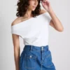 The Primark Scene | Top z odkrytymi ramionami z przewagą bawełny