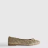 Tkane płaskie buty baletowe