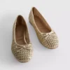 Tkane płaskie buty baletowe