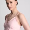Top typu babydoll z dekoltem w serek