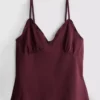Top typu babydoll z dekoltem w serek