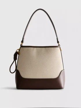 Torba typu bucket z imitacji skóry