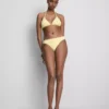 Trójkątny top bikini o marszczonej fakturze