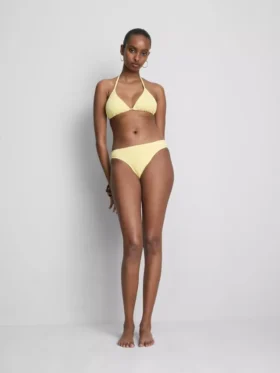 Trójkątny top bikini o marszczonej fakturze