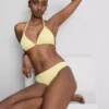 Trójkątny top bikini o marszczonej fakturze