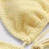 Trójkątny top bikini o marszczonej fakturze