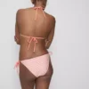 Trójkątny top bikini w paski z motywem rozgwiazdy