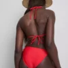 Trójkątny top bikini z motywem tukana