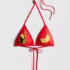 Trójkątny top bikini z motywem tukana