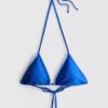 Trójkątny top bikini z ozdobnymi szwami