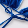 Trójkątny top bikini z ozdobnymi szwami
