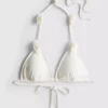 Trójkątny top bikini z trójwymiarowymi kwiatami