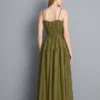 Warstwowa sukienka maxi w stylu smock
