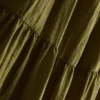 Warstwowa sukienka maxi w stylu smock