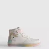 Świecące sneakersy z wysoką cholewką z motywem jednorożca