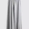 Wygodne spodnie dresowe z szerokimi nogawkami z mieszanki bawełny