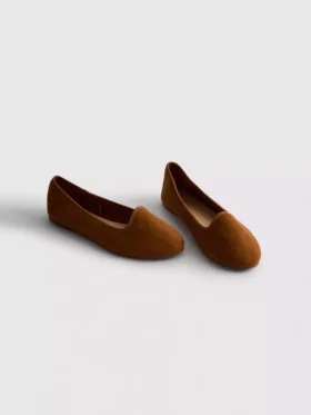 Zamszowe płaskie buty