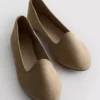 Zamszowe płaskie buty