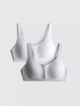 Zestaw 2 szt. bawełnianych biustonoszy typu bralette „Love to Lounge”